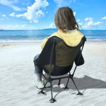 ALIOBC Camping backpacking chair, ultralight portable Folding Chairs with Anti-Slip Large Feet and Carry Bag for Camp Hiking Lawn Beach Sports, Heavy Duty330 lbs (Black) - Image 11