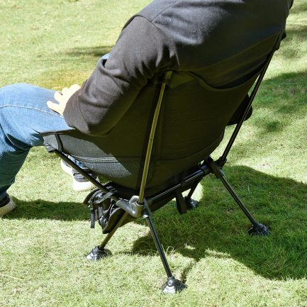 ALIOBC Camping backpacking chair, ultralight portable Folding Chairs with Anti-Slip Large Feet and Carry Bag for Camp Hiking Lawn Beach Sports, Heavy Duty330 lbs (Black) - Image 10