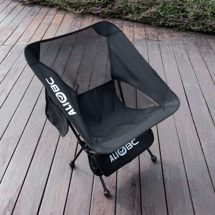 ALIOBC Camping backpacking chair, ultralight portable Folding Chairs with Anti-Slip Large Feet and Carry Bag for Camp Hiking Lawn Beach Sports, Heavy Duty330 lbs (Black) - Image 6