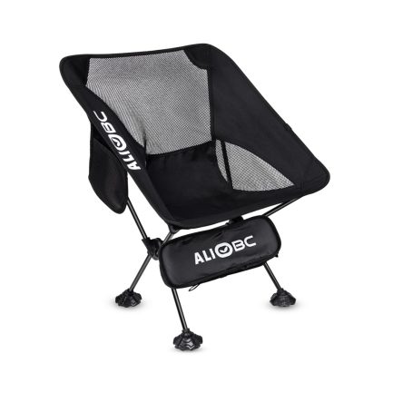 ALIOBC Camping backpacking chair, ultralight portable Folding Chairs with Anti-Slip Large Feet and Carry Bag for Camp Hiking Lawn Beach Sports, Heavy Duty330 lbs (Black) - Image 9