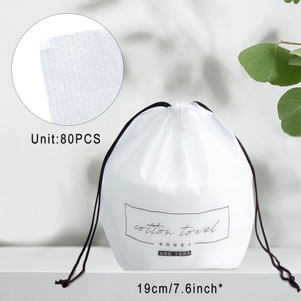 Disposable, Dirt Absorbing Towel, Cotton Puff, Hanging Paper, Face Washing Towel, Cosmetics Cotton, Face Towel, Makeup Remover, Dry and Moisture-Wicking, Excellent Absorbency, Travel, Business Trips, Commercial Use, 80 Sheets - Image 4