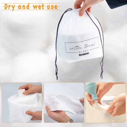Disposable, Dirt Absorbing Towel, Cotton Puff, Hanging Paper, Face Washing Towel, Cosmetics Cotton, Face Towel, Makeup Remover, Dry and Moisture-Wicking, Excellent Absorbency, Travel, Business Trips, Commercial Use, 80 Sheets - Image 2