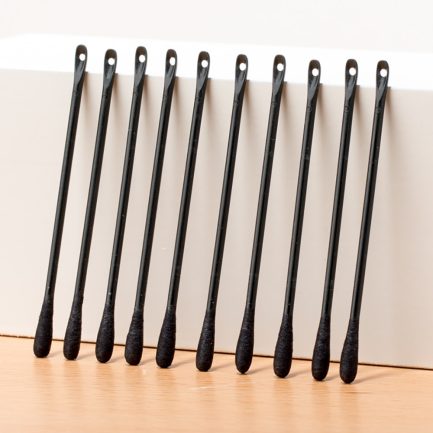 ALIOBC 50 Pcs Multi Use 2-End Disposable Squeeze Acne Blackhead Care Black Cotton Swabs Stick, Professional Ear Pick and Skin Beauty Tool for Blackhead or Whitehead Nasal Gunk Remover - Image 7