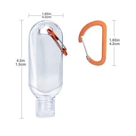 ALOBC 12 Pcs Travel Keychain Bottles, Premium Plastic Leakproof Empty Squeeze Bottles with Flip Cap, Refillable Containers for Hand Sanitizer Conditioner Body Wash Liquid etc - Image 3
