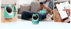 aliobc pet camera indoor cat camera with phone app, night vision & motion detection alerts
