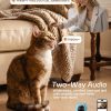 aliobc pet camera with phone app, auto tracking, 2k cat camera, privacy mode, 2 way audio, dual band wifi indoor pet cam night vision, 355° pan（sky blue）